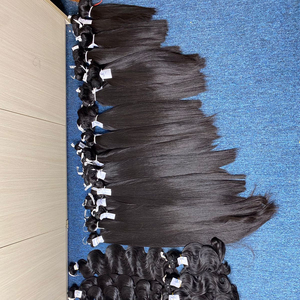 Extensiones de cabello humano virgen vietnamita súper doble dibujado tipo encaje-hueso recto 8 14 20 26 28 pulgadas opciones de longitud - Product Image 1