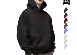 Sweat-shirt à capuche décontracté pour homme, pull élégant, chaud, en laine, brodé, design personnalisé, coupe-vent, vêtements d'hiver, manches longues - Product Image 2
