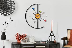 <b>Antique</b> Look Iron Metal Wall <b>Clock</b> Round Design Silent Quartz Decorative Hanging <b>Clock</b> for Home Living Room and Wall Decoration - Product Image 5