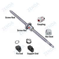 Ensemble de vis à billes à recirculation à double écrou 5005 à charge élevée avec support d'extrémité 550mm 700mm 1000mm C7 Kit de guidage linéaire de vis à billes CNC