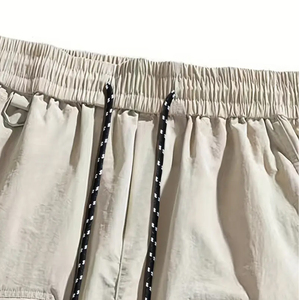 Pantalones Cortos de Verano para Hombre, de Poliéster/Algodón de Secado Rápido, Cintura Elástica, Corte Holgado, Múltiples Bolsillos, Ligeros, Frescos y Transpirables, TWILL - Product Image 3
