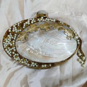 Sac à main élégant en coquille de perle avec détails scintillants en nacre, sac à main de luxe pour femmes, artisanat en résine d'Inde à vendre - Product Image 1