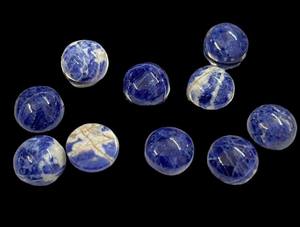 30ชิ้น sodalite ธรรมชาติทรงกลมหินขัดอัญมณีหลวมขนาด8มม. ถึง30มม. โดยประมาณ - Product Image 6