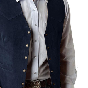 Chaleco de cuero de vaca hecho a medida a la moda para hombre, chaleco de cuero ajustado hecho en Pakistán, buena calidad - Product Image 5