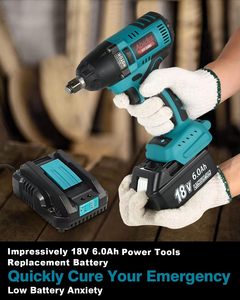 Forenpower ชุดแบตเตอรี่ลิเธียมไอออน6Ah 18V ใช้ได้กับเครื่องมือไร้สาย - Product Image 4