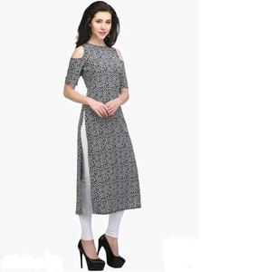 Trendy Polyster Digital Printed <b>Kurta</b> for <b>Women</b> Comfortable and Chic Ideal for Office Parties or Casual Outings From India - Product Image 1