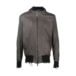OEM Men's Leather <b>Jacket</b> Custom Oversized Designer Streetwear <b>Zip</b> <b>up</b> <b>Jacket</b> for Men - Product Image 5