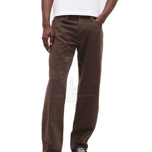 Jeans pour hommes avec poches et fermeture éclair, nouveau design, coupe droite et ample - Product Image 3
