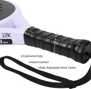 Meilleure vente fabricant usine entraînement professionnel noir carbone Padel Paddle raquette de tennis - Product Image 3