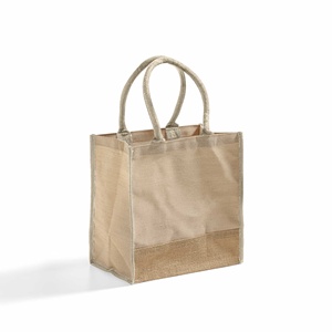 Juco Durable 12oz Thick Square Tote Jute Burlap Canvas Beach Bag Rope Reusable Plain Screen Letter <b>Medium</b> for Daily Use Gift - Product Image 4