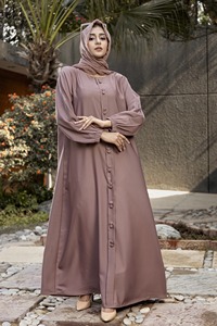 Wholesale Custom Designed Solid Color Plus Size Breathable Modest <b>Dress</b> Abaya <b>Women</b> Islamic Clothing <b>Muslim</b> Loose Elegant Low - Product Image 4