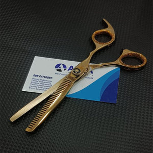 Chuyên Nghiệp Vàng Thợ Cắt Tóc Tóc Mỏng Kéo Thép Không Gỉ Texturizing Shears Với Ergonomic Xử Lý Cho Salon Và Nhà Sử Dụng - Product Image 2