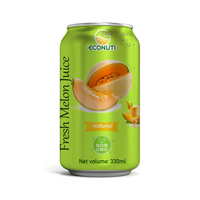 Vente en gros de canettes élégantes de 330 ml de soda au melon vert gazeux faible en gras, emballage en boîte, prix usine, exportation