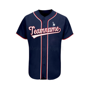 Conjuntos de uniformes de béisbol de talla grande para hombre de poliéster de secado rápido transpirable al por mayor nombre de equipo personalizable adultos estampado cuello en V - Product Image 2