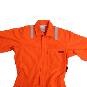 Orange Meta Aramid IIIA Fireproof Cotton Coverall Breathable Protective Workwear Safety Suit <b>Fire</b> <b>Resistance</b> for Work <b>Clothing</b> - Product Image 5