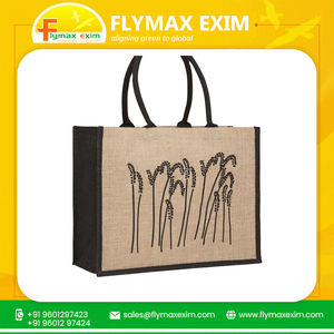 "Sacs à provisions en jute durable personnalisés avec impression de logo en PVC" - Product Image 3