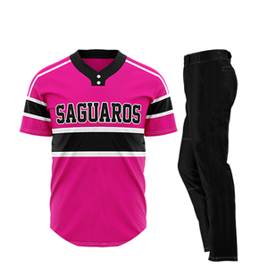 Conjunto de Uniforme de Béisbol Personalizado, Jersey de Dos Tonos, Pantalones Negros, Proveedor Mayorista, Conjunto de Jersey de Dos Botones de Alta Calidad al por Mayor - Product Image 4
