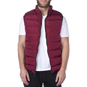 Impermeable Invierno Poliéster Algodón Sin mangas Puffer Cremallera Acolchado Ropa de hombre Chaleco Estilo de calle en precio al por mayor - Product Image 3
