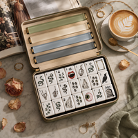 Ensemble de Mahjong Américain Personnalisé de Luxe pour Halloween, 160 Tuiles en Acrylique avec Motifs Serpent et Crâne Effrayants pour les Soirées Poker et Jeux