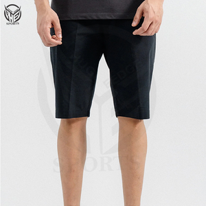 Shorts de sport pour homme en molleton 100% coton respirant, longueur genou, taille élastique, tricot uni, taille mi-haute, écologiques, séchage rapide - Product Image 5