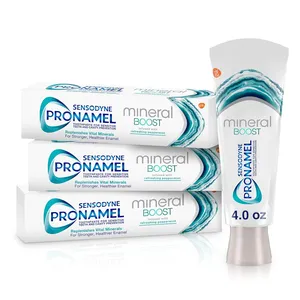 Sensodyne Pronamel Mineral Boost Enamel <b>Toothpaste</b> Peppermint <b>Flavor</b> Foam Sensitive Teeth Use Home Pack of 3 4 Ounces Adult - Product Image 1