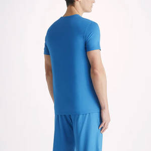 T-shirt bleu roi pour garçons, coupe classique, manches courtes, en jersey de coton tricolore - Product Image 5