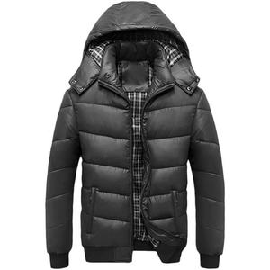 Parka ligera y resistente al agua personalizada para hombre, chaqueta acolchada empacable con capucha de invierno para el trabajo, a prueba de viento, gruesa y cálida - Product Image 3