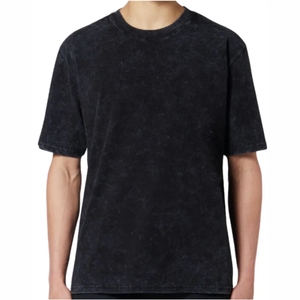 Camiseta para hombre Vintage Oversized 100% Cotton T-Shirt Heavyweight Acid Wash Diseño impreso 250 Gramos Peso de la tela - Product Image 1