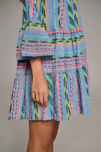 Robe d'été pour femmes Belle robe de créateur indienne en V tissée à manches longues pour femmes, à la mode, confortable et élégante - Product Image 5