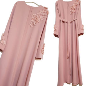 Parche de flores en el pecho/hombro, diseño de abaya de alta calidad, el mejor diseño elegante, Abaya, diseños para niñas y mujeres, novedad de 2022 - Product Image 1