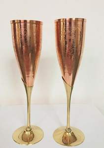 Verre à boire gravé de cuivre de conception avec la forme ronde pour l'usage de portion de boisson de maison et de barre - Product Image 6