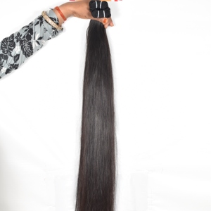 Sin procesar crudo sin procesar 100% ondulado templo indio cutícula alineada onda profunda Color Natural mujeres negras venta al por mayor cabello humano - Product Image 4