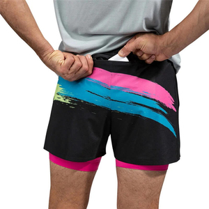 Short de sport écologique pour hommes Vêtements de sport de compression doublés de 7 pouces pour la course à pied Imperméable Respirant Séchage rapide Personnalisable pour - Product Image 4