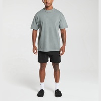 T-shirts personnalisés 100 % coton pour hommes, coupe oversize, manches courtes, imprimé formel, écologiques, infroissables, en tissu tricoté 220g