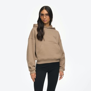 Nouveau design, sweat à capuche pour femme, personnalisé, en molleton épais 300 g/m², à épaules tombantes, hiver, brodé et imprimé, 100 % coton, haute qualité - Product Image 5