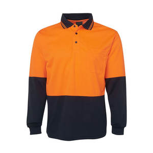 Venta al por mayor de alta visibilidad reflectante de seguridad Polo de manga larga de construcción de alta visibilidad de seguridad de trabajo camisa Polo 2025 - Product Image 1