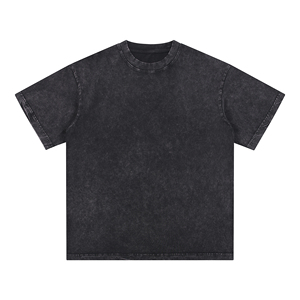 T-shirts vintage pour hommes T-shirts unisexes Nouveau style T-shirt de lavage à l'acide 250gsm pour hommes T-shirt personnalisé pour hommes - Product Image 1