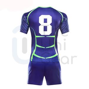 Conjuntos de Camiseta y Pantalones Cortos de Rugby de Alta Calidad, Nuevo Uniforme Deportivo, Uniformes de Equipo al por Mayor, Personalizados, Transpirables y Absorbentes - Product Image 3