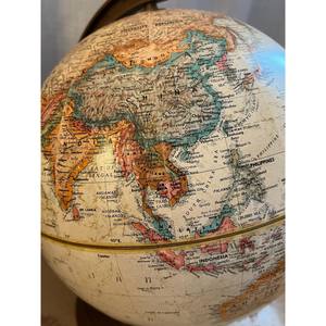 Globo Replogle Vintage con soporte de plástico Elija entre azul 1991 o Beige 1990 Globo giratorio elegante con base de madera - Product Image 2