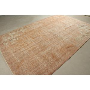 Tapis turc vintage, tapis surdimensionné 6,8x10,6 pieds, tapis ombré marron et blanc - Product Image 4