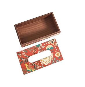 100% boîte à mouchoirs en bois émail imprimé écologique à la main boîte à mouchoirs Rectangle boîte de conception personnalisée - Product Image 4