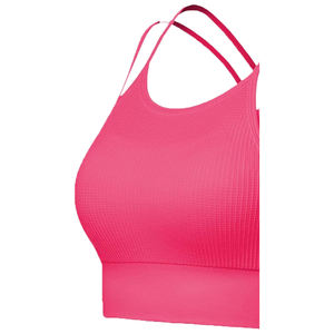 Soutien-gorge de sport à maintien élevé pour femme, col en U, bretelles réglables, coussinets amovibles, écologique, respirant, séchage rapide, personnalisable - Product Image 6