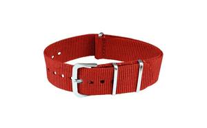 Bracelet de montre connectée N107 rouge professionnel en nylon résistant à l'eau, sport, 14-22 mm, réglable, respirant, léger, durable, souple - Product Image 3