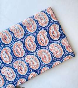 Jaipur ผ้าฝ้ายบล็อกพิมพ์ด้วยมือแบบ100% ทำด้วยมือผ้าฝ้ายแบบดั้งเดิมเป็นมิตรต่อสิ่งแวดล้อมระบายอากาศได้ - Product Image 6