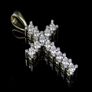 VVS Moissanite Croix Pendentif 925 En Argent Sterling Parti Chrétien Charme Pendentif Pour Femmes Hommes Hip Hop Bijoux Cadeau - Product Image 1