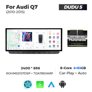 Système multimédia de voiture Android Mekede DUDU 2K 12,3 pouces pour Audi Q7 2005-2015 - Product Image 3