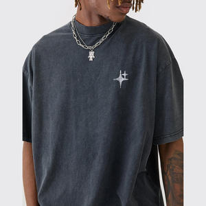 เสื้อยืดผ้าซักสีแอซิดใส่สบายสไตล์วินเทจสำหรับเขาหรือเสื้อสไตล์สตรีทผ้าคอตตอน100% - Product Image 6