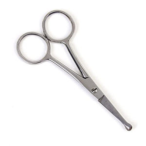 Tijeras de corte de pelo de Nariz de acero inoxidable alemán Tijera de nariz/oreja de alto grado Cuchillas rectas Punta redondeada - Product Image 3