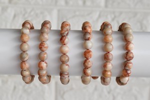 Bracelet de méditation en jaspe rouge poli de 8 mm, perles rondes, couleur rouge naturelle, vente en gros - Product Image 3