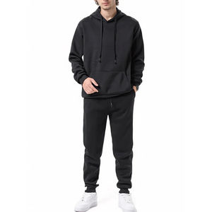 Conjunto Deportivo Casual Estampado de Algodón Grueso de Corte Regular, 360 Gramos, Sudadera con Capucha y Pantalones de Chándal Unisex - Product Image 6